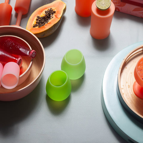 lime | fegg | silicone unbreakable glasses - porter green | style + sustainability