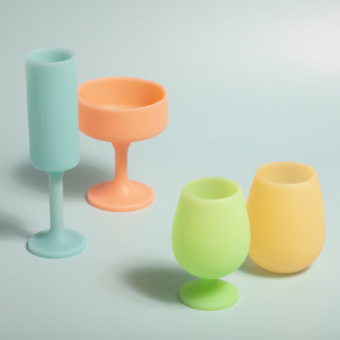 lime | stemm | silicone unbreakable wine glasses - porter green | style + sustainability