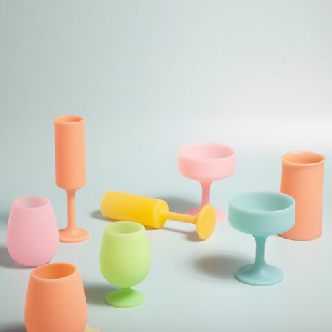 lime | stemm | silicone unbreakable wine glasses - porter green | style + sustainability