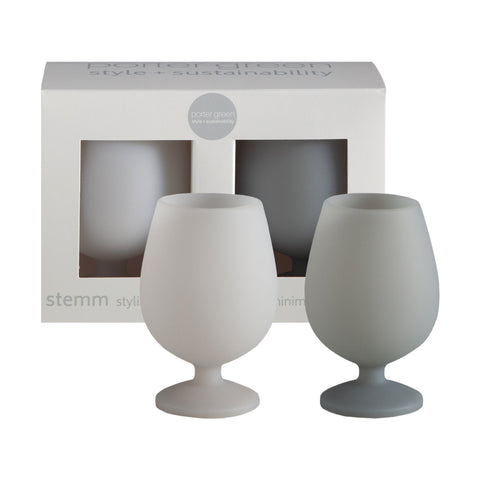 lupo grigio | stemm | silicone unbreakable wine glasses - porter green | style + sustainability