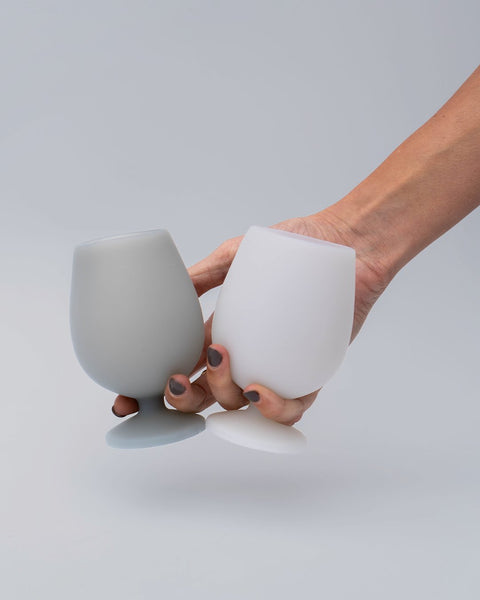 lupo grigio | stemm | silicone unbreakable wine glasses - porter green | style + sustainability