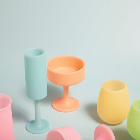 melone | mecc | silicone unbreakable cocktail glasses - porter green | style + sustainability