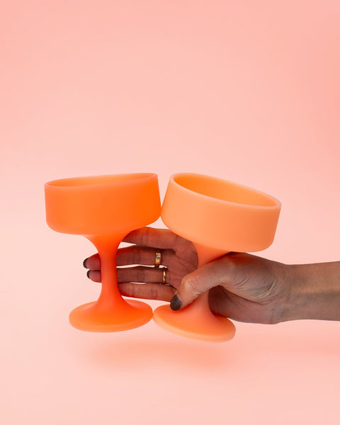 melone | mecc | silicone unbreakable cocktail glasses - porter green | style + sustainability