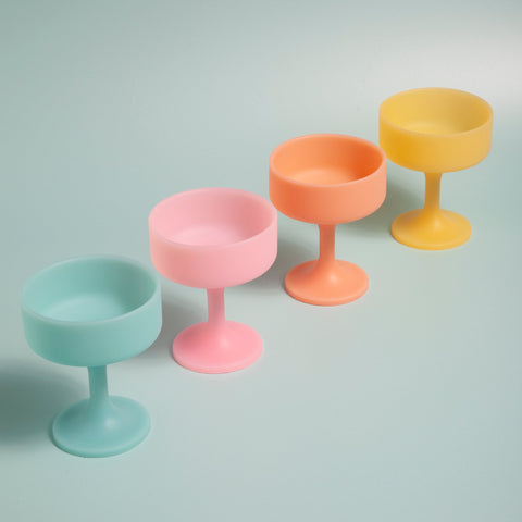 melone | mecc | silicone unbreakable cocktail glasses - porter green | style + sustainability