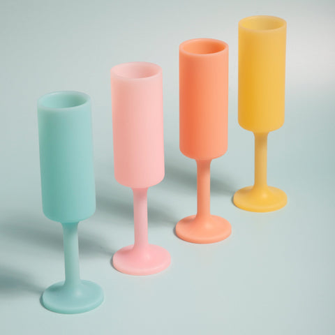 melone | seff | silicone unbreakable champagne flute - porter green | style + sustainability