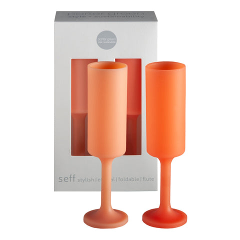 melone | seff | silicone unbreakable champagne flute - porter green | style + sustainability
