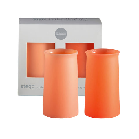 melone | stegg | silicone unbreakable highball glasses - porter green | style + sustainability
