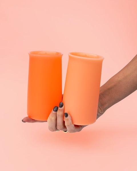 melone | stegg | silicone unbreakable highball glasses - porter green | style + sustainability
