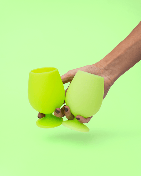 menthe | stemm | silicone unbreakable wine glasses - porter green | style + sustainability