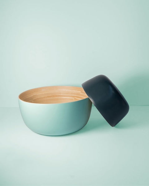 mist + ink | bebb | biodegradable bamboo bowls - porter green | style + sustainability