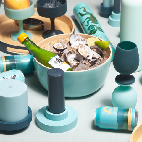 Mist + Ink | Flipp Lrg | Silicone Unbreakable Candle Holder Set - porter green | style + sustainability
