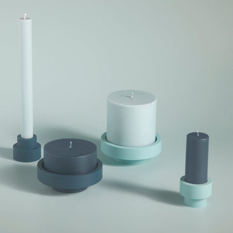 Mist + Ink | Flipp Lrg | Silicone Unbreakable Candle Holder Set - porter green | style + sustainability