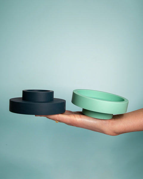 Mist + Ink | Flipp Lrg | Silicone Unbreakable Candle Holder Set - porter green | style + sustainability