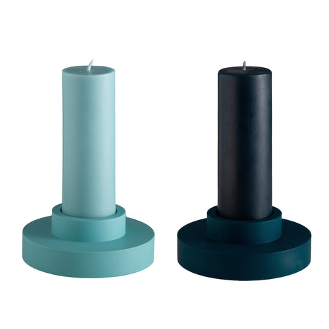 Mist + Ink | Flipp Lrg | Silicone Unbreakable Candle Holder Set - porter green | style + sustainability