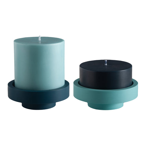 Mist + Ink | Flipp Lrg | Silicone Unbreakable Candle Holder Set - porter green | style + sustainability