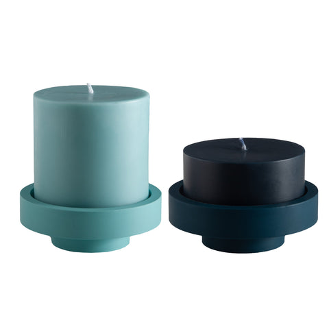 Mist + Ink | Flipp Lrg | Silicone Unbreakable Candle Holder Set - porter green | style + sustainability