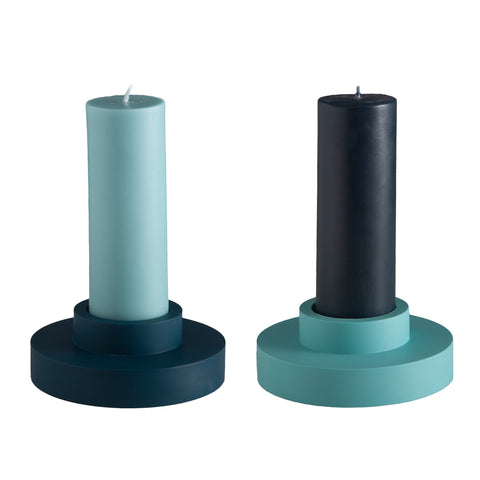 Mist + Ink | Flipp Lrg | Silicone Unbreakable Candle Holder Set - porter green | style + sustainability
