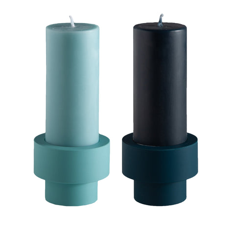 Mist + Ink | Flipp Sml | Silicone Unbreakable Candle Holder Set - porter green | style + sustainability