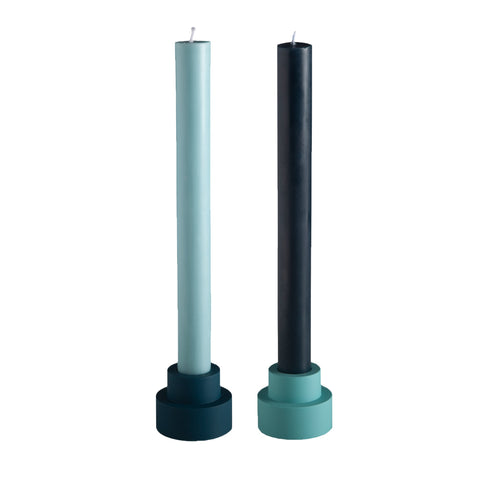 Mist + Ink | Flipp Sml | Silicone Unbreakable Candle Holder Set - porter green | style + sustainability