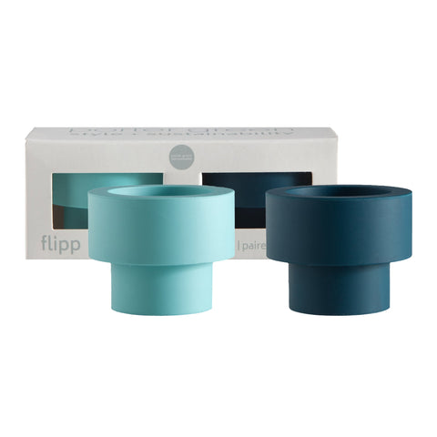 Mist + Ink | Flipp Sml | Silicone Unbreakable Candle Holder Set - porter green | style + sustainability