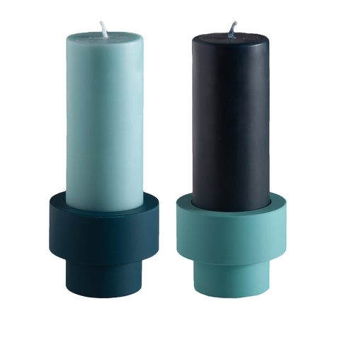 Mist + Ink | Flipp Sml | Silicone Unbreakable Candle Holder Set - porter green | style + sustainability