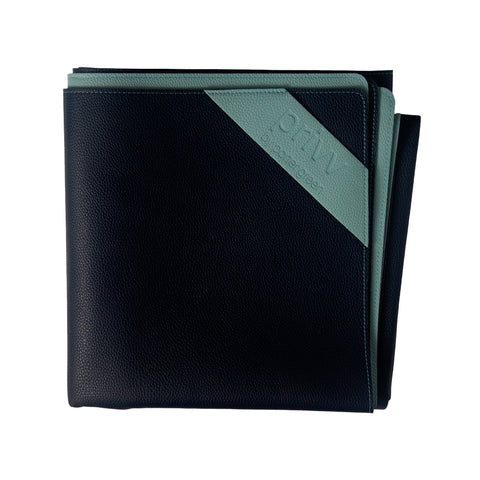 mist + ink | privv | vegan leather waterproof picnic rug - porter green | style + sustainability