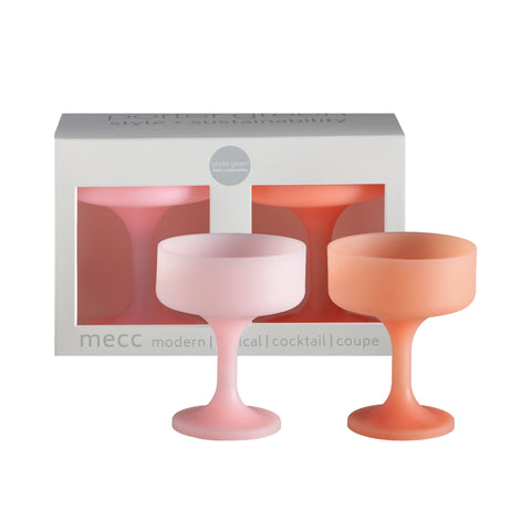peach + petal | mecc | unbreakable silicone cocktail coupes | porter green, coupe cocktail glass, coupe glass, coloured cocktail glasses, unbreakable cocktail glasses, cocktail glasses australia