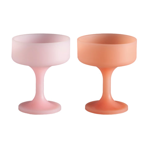 peach + petal | mecc | unbreakable silicone cocktail coupes | porter green, coupe cocktail glass, coupe glass, coloured cocktail glasses, unbreakable cocktail glasses, cocktail glasses australia