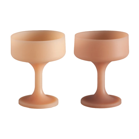 wheat + oat | mecc | unbreakable silicone cocktail coupes | porter green, coupe cocktail glass, coupe glass, coloured cocktail glasses, unbreakable cocktail glasses, cocktail glasses australia