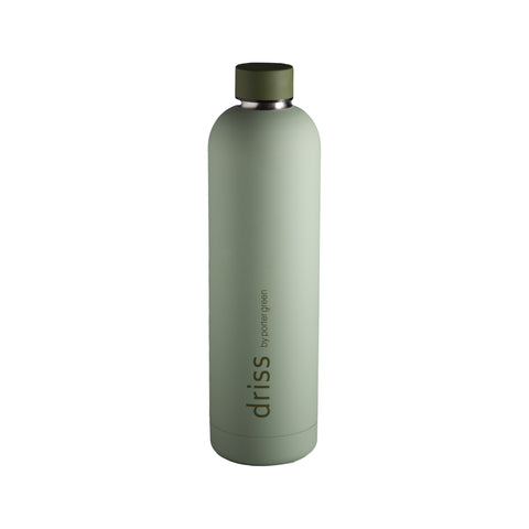 sage + olive | driss | insulated stainless steel bottle | porter green, 1l water bottle, insulated stainless steel water bottle, thermos water bottle, 1l drink bottle, insulated wine bottle