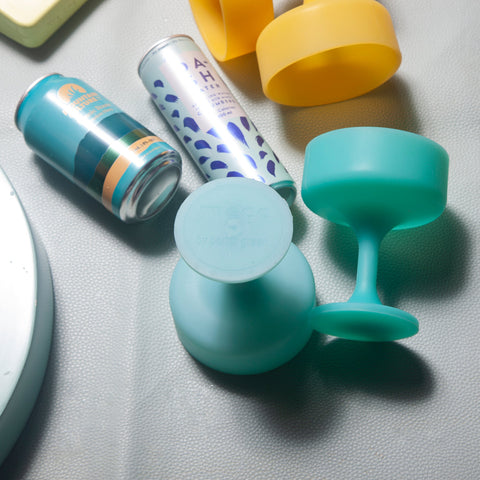 pavone | mecc | silicone unbreakable cocktail glasses - porter green | style + sustainability