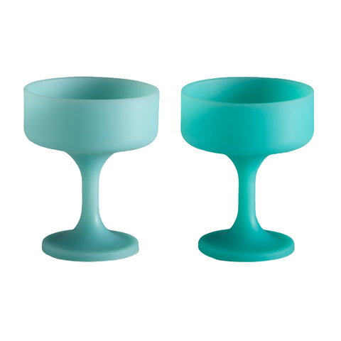 pavone | mecc | silicone unbreakable cocktail glasses - porter green | style + sustainability