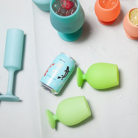 pavone | seff | silicone unbreakable champagne flute - porter green | style + sustainability