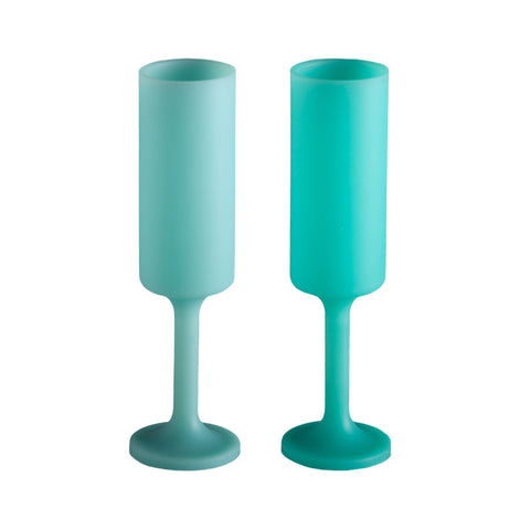 pavone | seff | silicone unbreakable champagne flute - porter green | style + sustainability