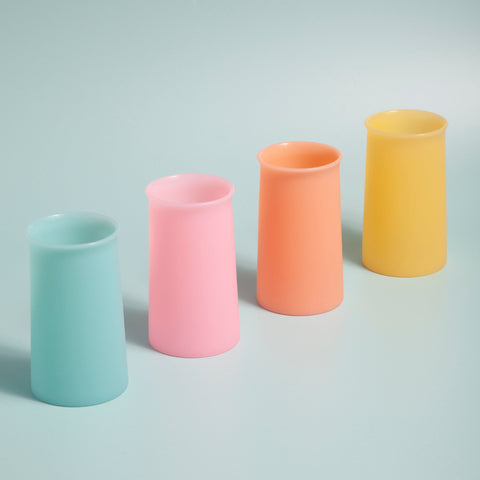 pavone | stegg | silicone unbreakable highball glasses - porter green | style + sustainability