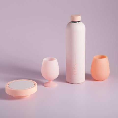 peach + petal | ciss | unbreakable silicone coasters - porter green | style + sustainability