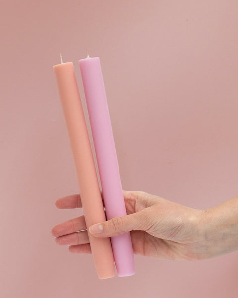 peach + petal | escc dinner candle | soy - blend unscented candles - porter green | style + sustainability