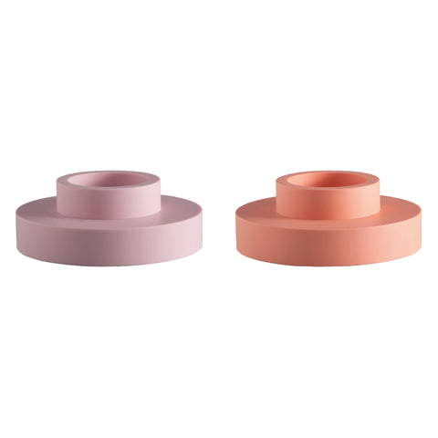 Peach + Petal | Flipp Lrg | Silicone Unbreakable Candle Holder Set - porter green | style + sustainability