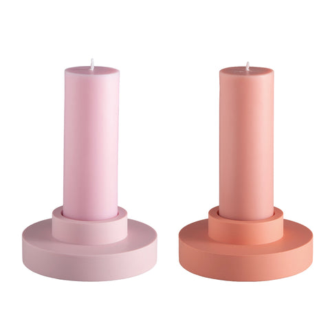 Peach + Petal | Flipp Lrg | Silicone Unbreakable Candle Holder Set - porter green | style + sustainability