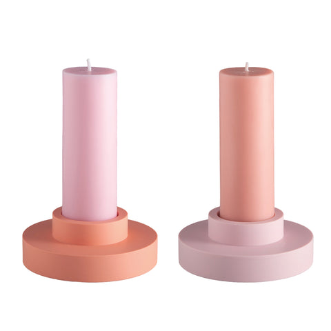 Peach + Petal | Flipp Lrg | Silicone Unbreakable Candle Holder Set - porter green | style + sustainability