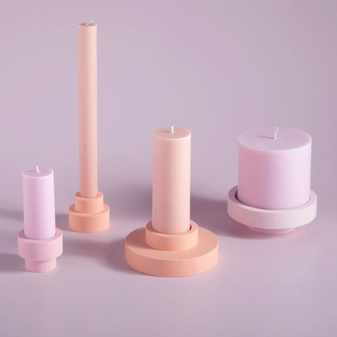 Peach + Petal | Flipp Lrg | Silicone Unbreakable Candle Holder Set - porter green | style + sustainability