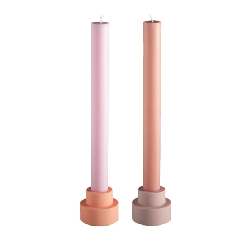Peach + Petal | Flipp Sml | Silicone Unbreakable Candle Holder Set - porter green | style + sustainability
