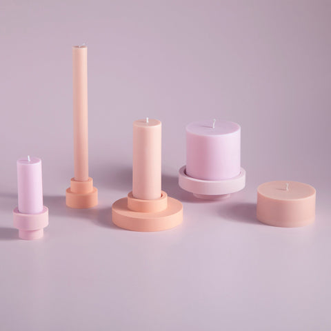 Peach + Petal | Flipp Sml | Silicone Unbreakable Candle Holder Set - porter green | style + sustainability