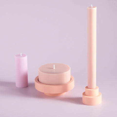Peach + Petal | Flipp Sml | Silicone Unbreakable Candle Holder Set - porter green | style + sustainability