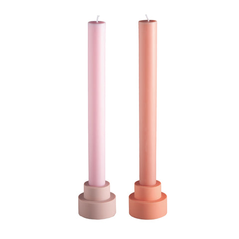 Peach + Petal | Flipp Sml | Silicone Unbreakable Candle Holder Set - porter green | style + sustainability