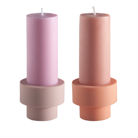 Peach + Petal | Flipp Sml | Silicone Unbreakable Candle Holder Set - porter green | style + sustainability