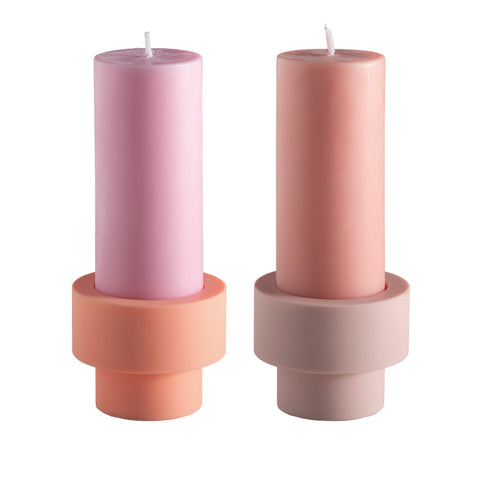 Peach + Petal | Flipp Sml | Silicone Unbreakable Candle Holder Set - porter green | style + sustainability