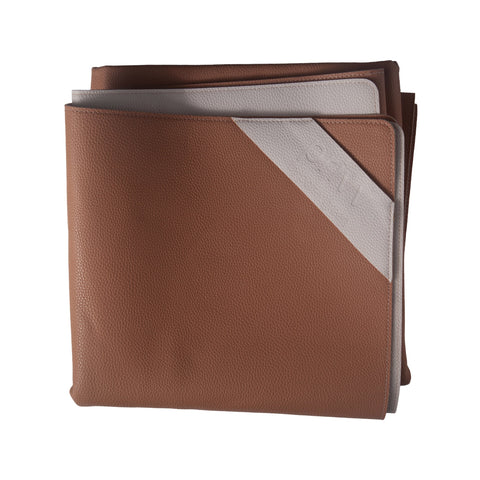 peach + petal | privv | vegan leather waterproof picnic rug - porter green | style + sustainability