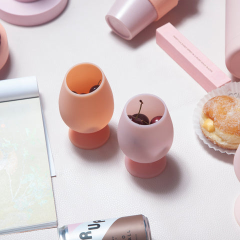 peach + petal | stemm | silicone unbreakable wine glasses - porter green | style + sustainability