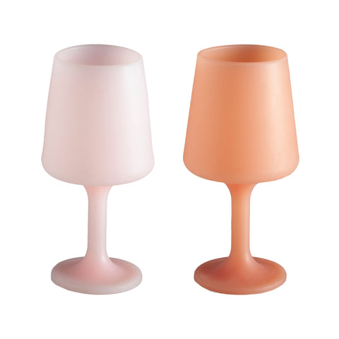 peach + petal | swepp | silicone unbreakable wine glasses - porter green | style + sustainability